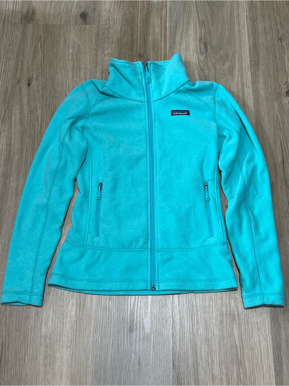 Patagonia Women's Emmilen Jacket full zip fleece jacket size xs turquoise blue